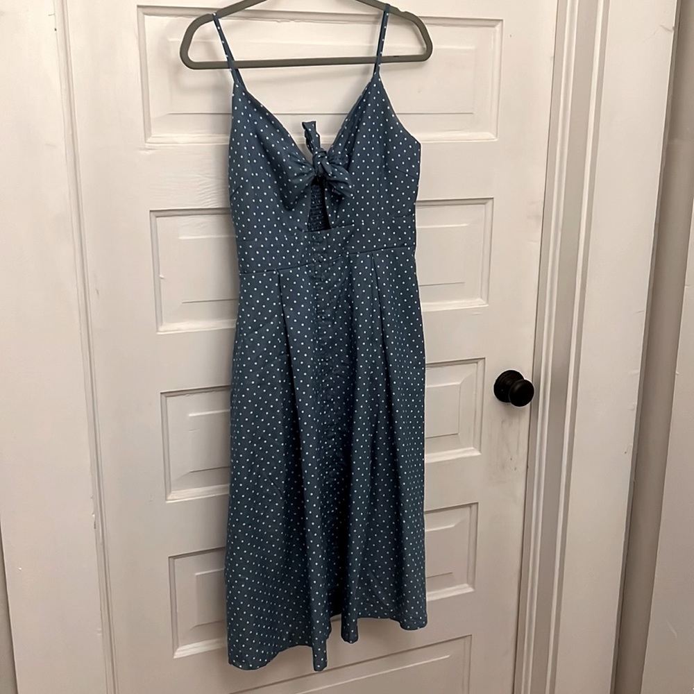 Lulus Polka Dot Peekaboo Dress